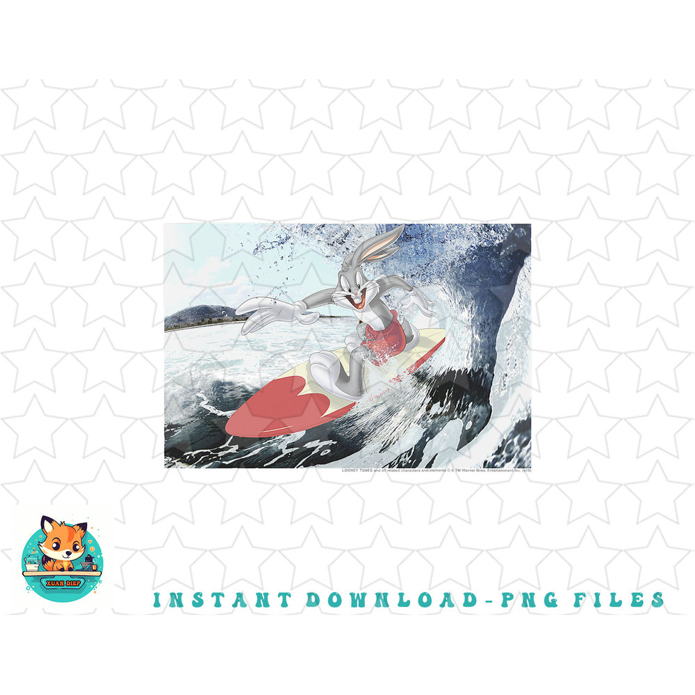 Looney Tunes Bugs Bunny Surf The Wave Portrait png, sublimation, digital download.jpg
