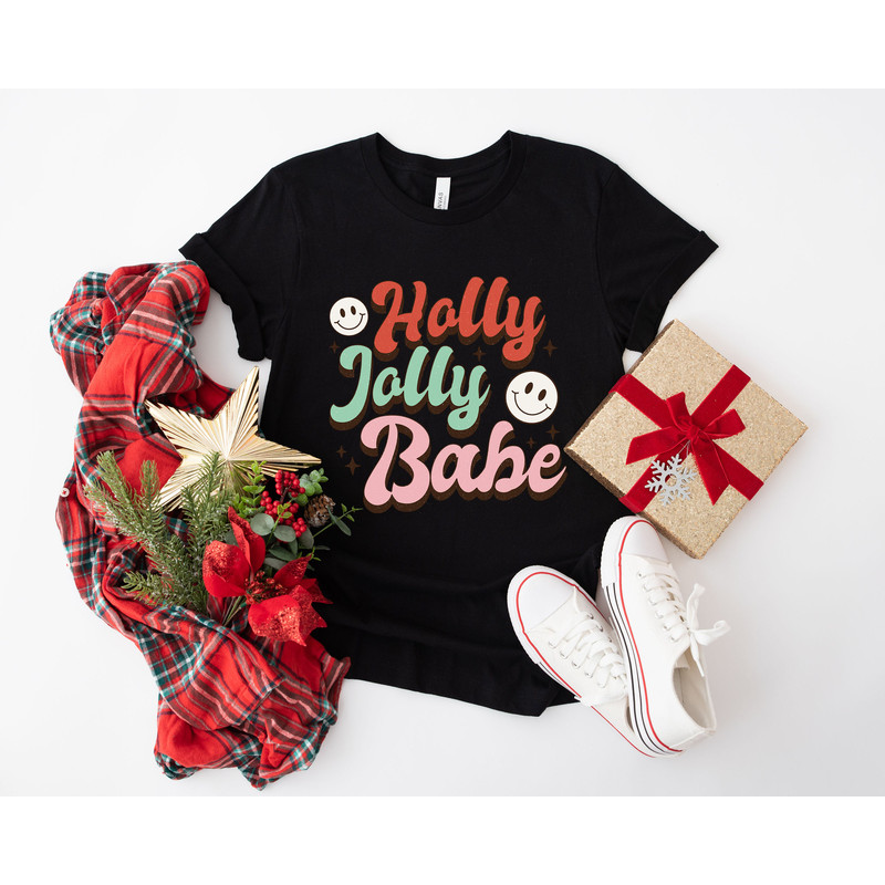 Holly Jolly Funny Christmas T shirt, funny chritmas t-shirt, Christmas t-shirt, holiday apparel, Retro Vintage Tee, Womens Graphic Shirt - 8.jpg