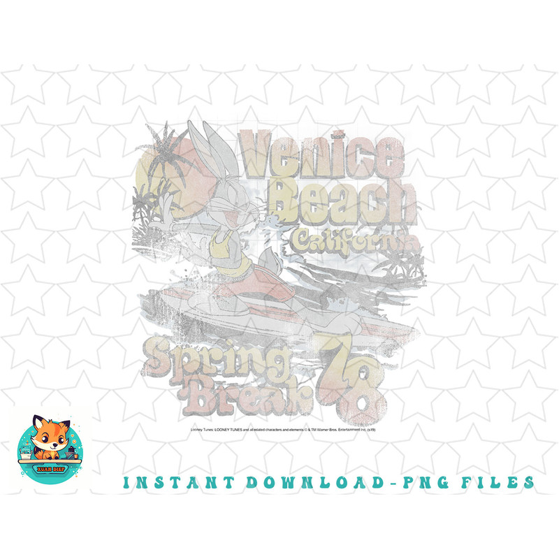 Looney Tunes Bugs Bunny Venice Beach Spring Break 78 png, sublimation, digital download.jpg