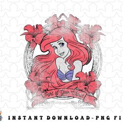 disney the little mermaid ariel part of your world framed png, sublimation, digital download