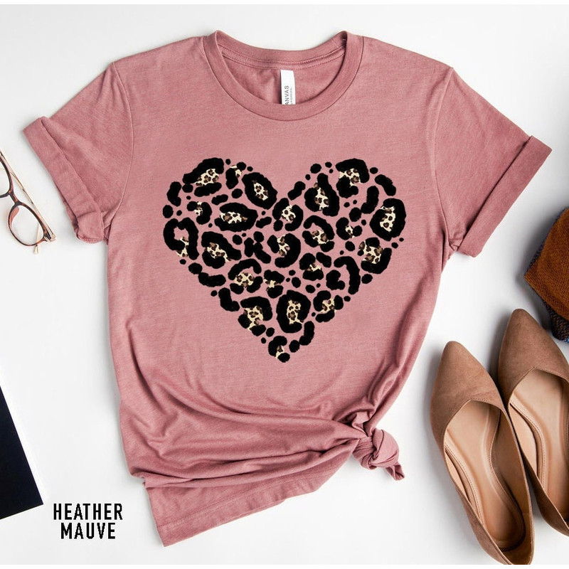 Leopard Print Shirt , Animal Cheetah Print Tee , Cute Fall Shirts , Women's Fall Tees ,Soft TShirt , Women's Graphic Tee, Mom Gift, Leopard - 1.jpg