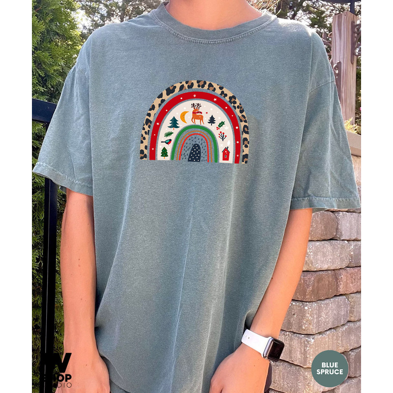 Leopard Shirt, Merry Christmas Rainbow Shirt, Rainbow Shirt, Christmas Family Shirt, Christmas Shirt, Merry Christmas Shirt, Christmas Gift - 7.jpg