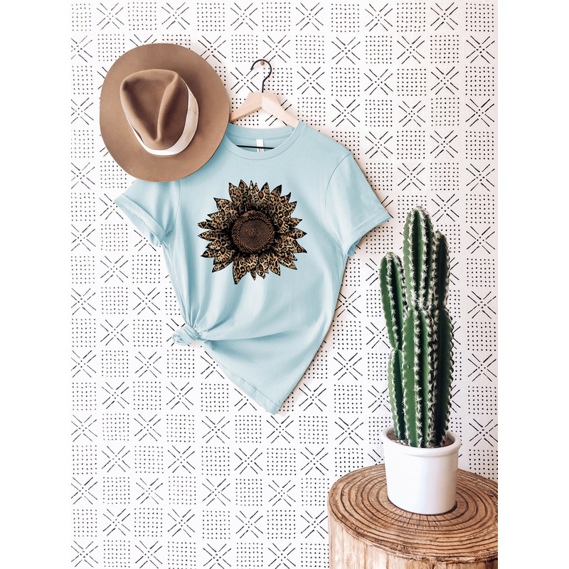 Leopard Sunflower Shirt, Womens Flowers Shirt, Sunflower Graphic Tee, Women's Tee, Trending, Gift For Her - 6.jpg