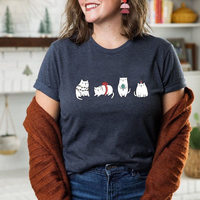 Meowy Christmas Shirt, Christmas Cat Shirt, Merry Christmas, Cat Lover Shirt, Christmas Gift, Christmas Gift For Cat Mom Gifts For Cat Lover - 2.jpg