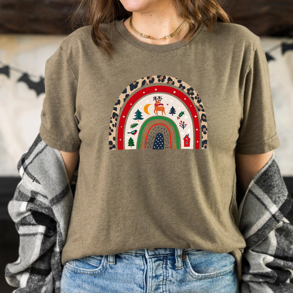 Merry Christmas Shirt, Christmas Rainbow T-shirt, Rainbow Shirt, Christmas Family Shirt, Merry Christmas Shirt, Christmas Gift, Holiday Gift - 6.jpg