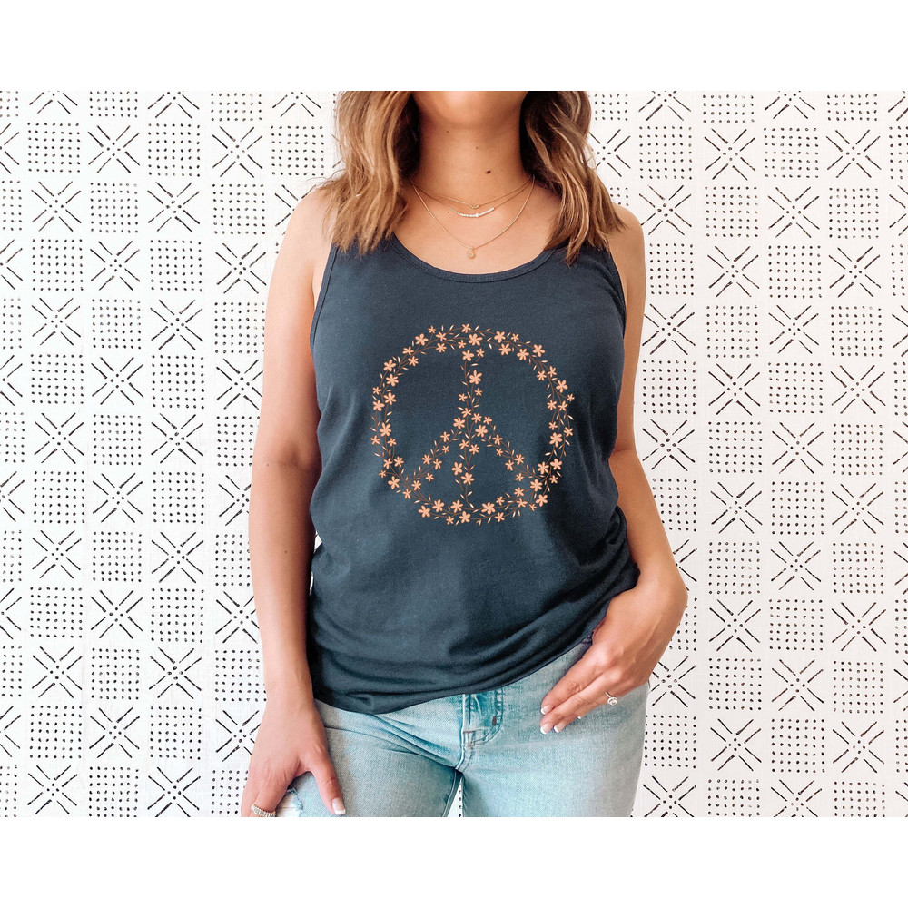 Peace Tank Shirt, Peace Tank Top, Peace Sign Tank, Peace Symbol, Peace T-Shirt, Peace Symbol Women Top, Graphic Tees For Women - 1.jpg