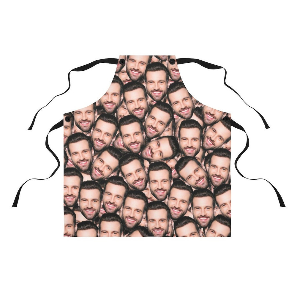 Personalized Faces Apron, Custom Photo Apron for Women and Men, Funny Crazy Face Kitchen Apron Personalized Kitchen Custom Picture Chef Gift - 4.jpg