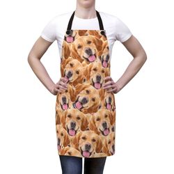 personalized faces apron, custom photo apron, dog cat pet, funny crazy face kitchen apron personalized kitchen custom pi