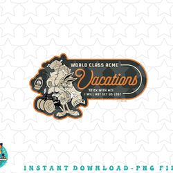 looney tunes bugs bunny world class acme vacations png, sublimation, digital download