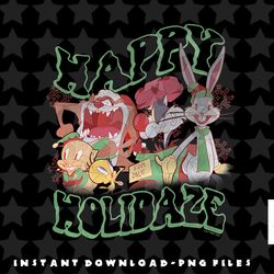 looney tunes christmas group happy holidaze png, sublimation, digital download