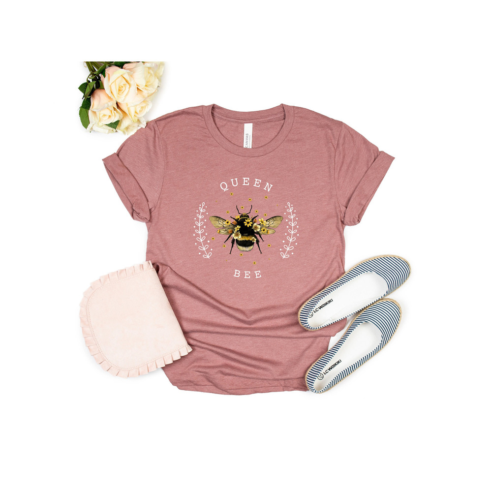Queen Bee Shirt, Save The Bees, Bee Tshirt, Gift For Girlfriend, Girlfriend Gift, Gift For Her, Queen Bee Tee, Bee Lover, Bee Tee - 1.jpg