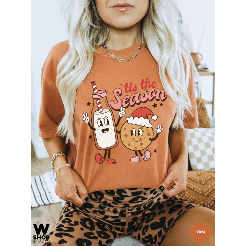 Retro Christmas Comfort Colors Shirt, Tis The Season Santa Shirt, Vintage Santa Christmas Shirt, Retro Holiday Shirt, Ugly Sweater Shirt - 3.jpg