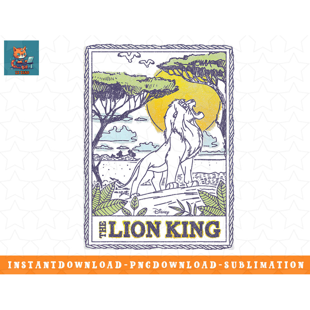 Disney Lion King Simba Pride Rock Poster Style T-Shirt png, sublimation, digital download.jpg
