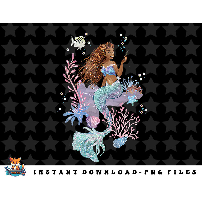 Disney The Little Mermaid Ariel Sebastian & Flounder Poster png, sublimation, digital download.jpg