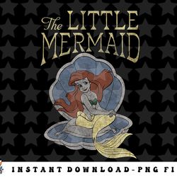 disney the little mermaid ariel shell portrait png, sublimation, digital download