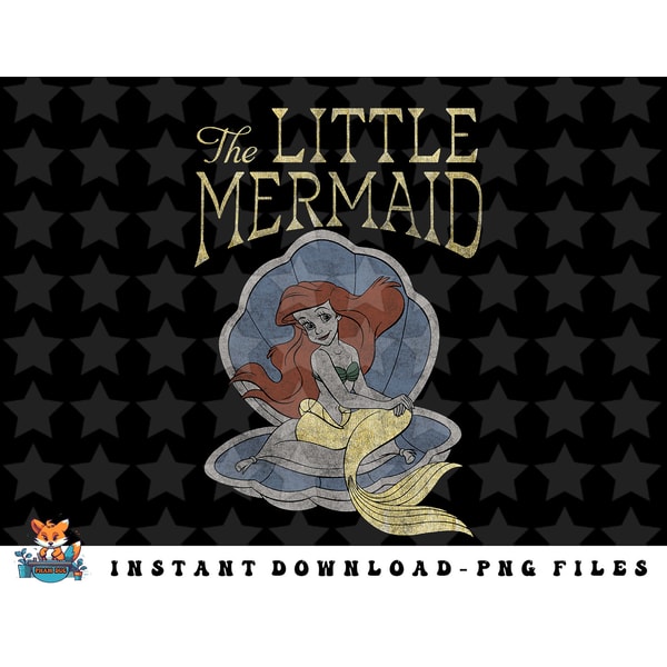 Disney The Little Mermaid Ariel Shell Portrait png, sublimat | Inspire ...
