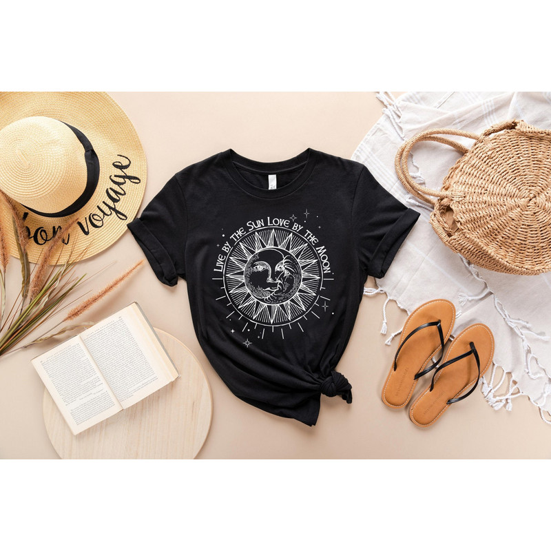 Sun Moon Stars Tee, Celestial Tee, Graphic Tee, Sun Shirt, One with the Sun, Boho Shirt, Vintage Tee, Mystical Tee, Moon Shirt, Bohemian - 3.jpg