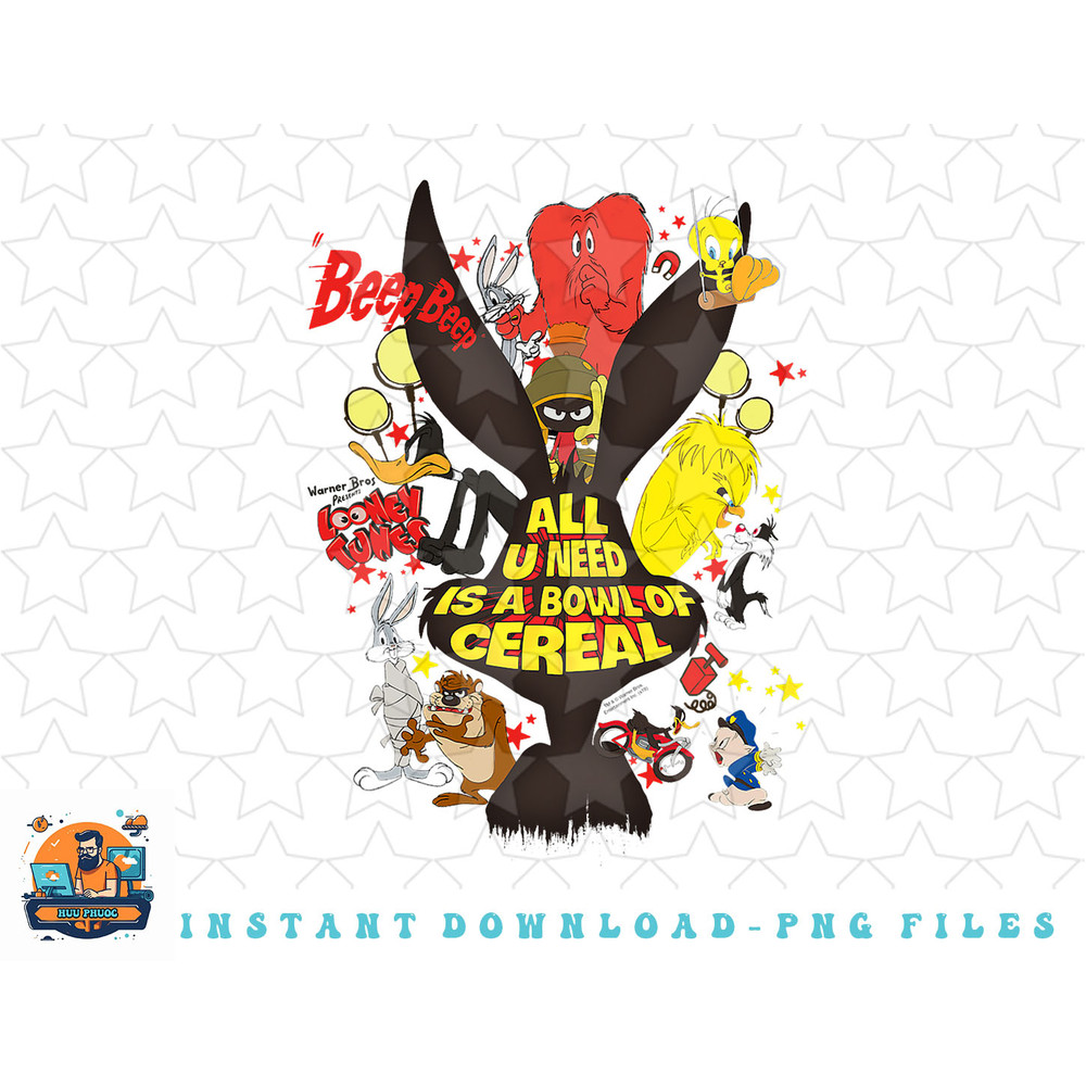 Looney Tunes Bowl of Cereal png, sublimation, digital download.jpg
