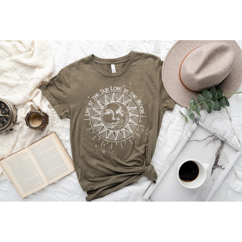 Sun Moon Stars Tee, Celestial Tee, Graphic Tee, Sun Shirt, One with the Sun, Boho Shirt, Vintage Tee, Mystical Tee, Moon Shirt, Bohemian - 5.jpg