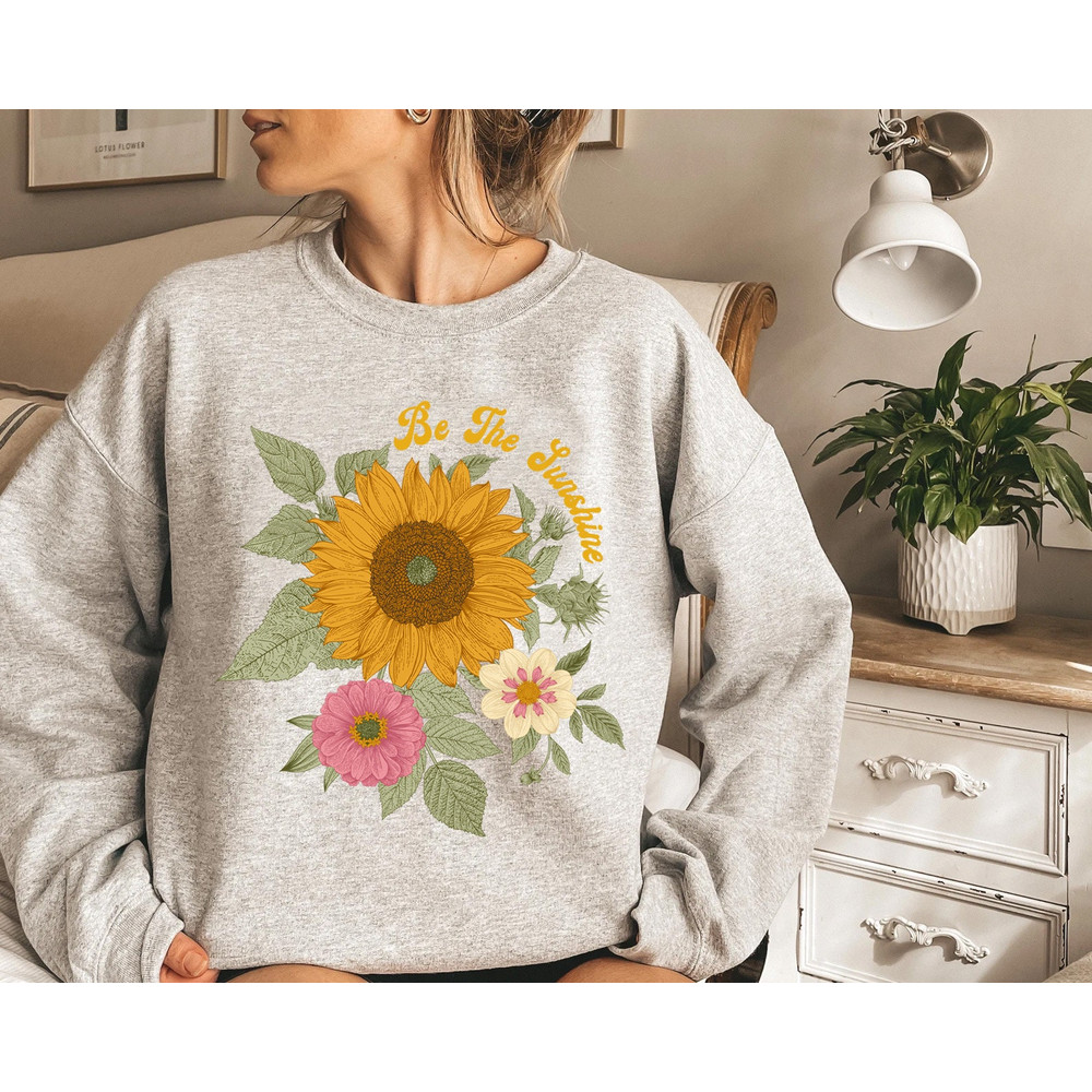 Sunflower - Sunflower Shirt, Floral Sweatshirt, Flower Garden Tee, Womens Fall Shirt, Sunflower Sweatshirt, Sunshine Tee - 3.jpg