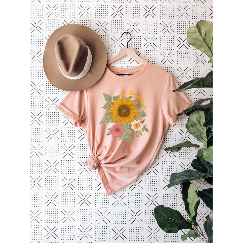 Sunflower Graphic Tee, Hippie Sunflower Shirt, Floral Women's Tee, T Shirt, Vacation, Gift, Trending, Plus Size - 6.jpg
