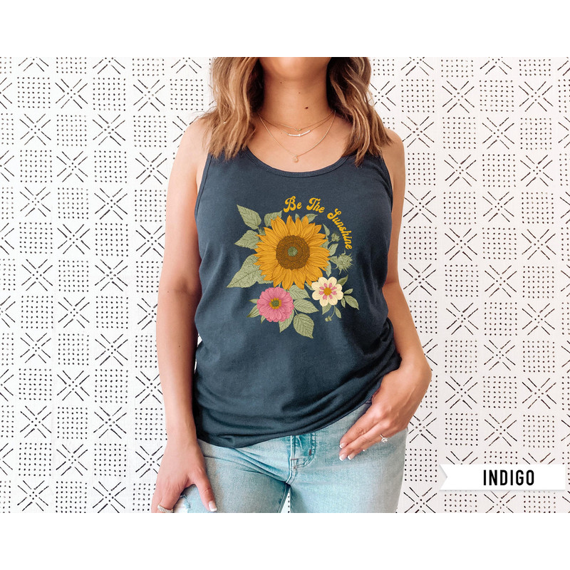 Sunflower Tank Top Sunflower Tank Tops for Women Plus Size Clothing Available Womens Summer Tops Womens Summer Clothing Sun Flower - 1.jpg
