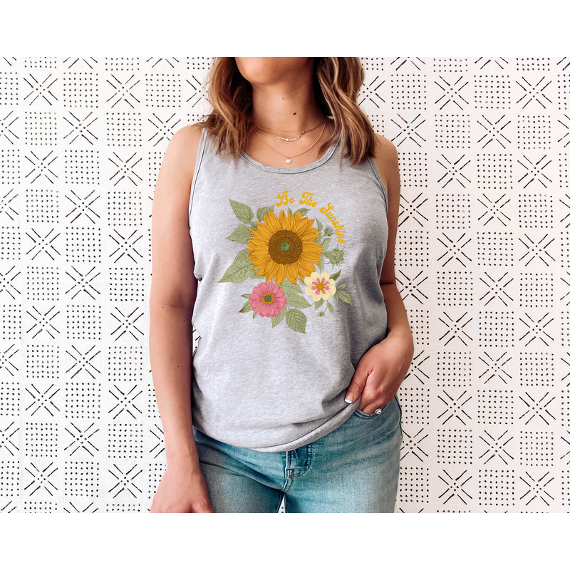 Sunflower Tank Top Sunflower Tank Tops for Women Plus Size Clothing Available Womens Summer Tops Womens Summer Clothing Sun Flower - 3.jpg