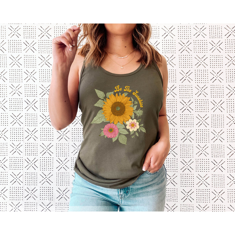 Sunflower Tank Top Sunflower Tank Tops for Women Plus Size Clothing Available Womens Summer Tops Womens Summer Clothing Sun Flower - 5.jpg