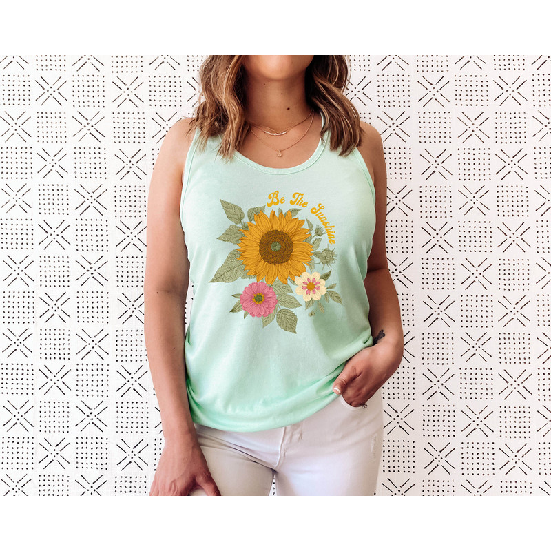 Sunflower Tank Top Sunflower Tank Tops for Women Plus Size Clothing Available Womens Summer Tops Womens Summer Clothing Sun Flower - 7.jpg