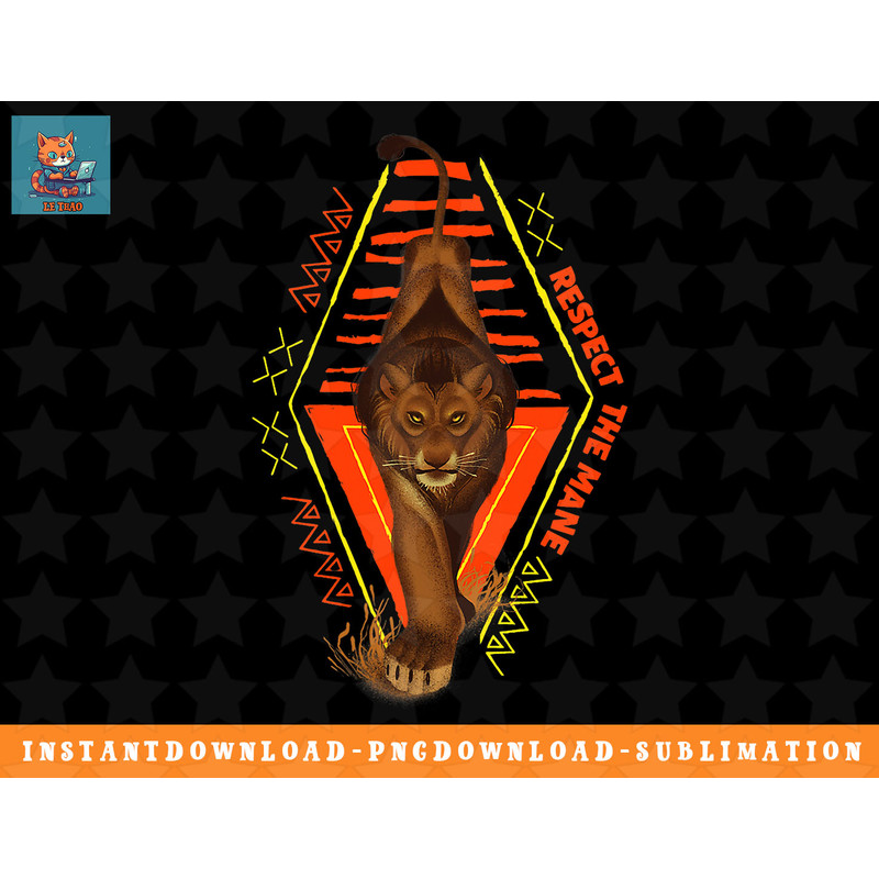 Disney Lion King Simba Respect the Mane Live Action T-Shirt png, sublimation, digital download.jpg