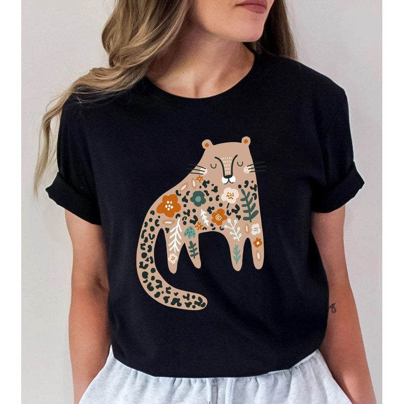 Trendy Boho Tiger Shirt Women Botanical Floral Tiger Graphic Tee Wild Animal Shirt Tiger Tshirt Safari Shirt Womens Tiger T Shirt Jungle Tee - 2.jpg