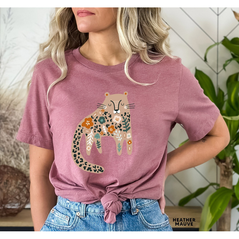 Trendy Boho Tiger Shirt Women Botanical Floral Tiger Graphic Tee Wild Animal Shirt Tiger Tshirt Safari Shirt Womens Tiger T Shirt Jungle Tee - 4.jpg