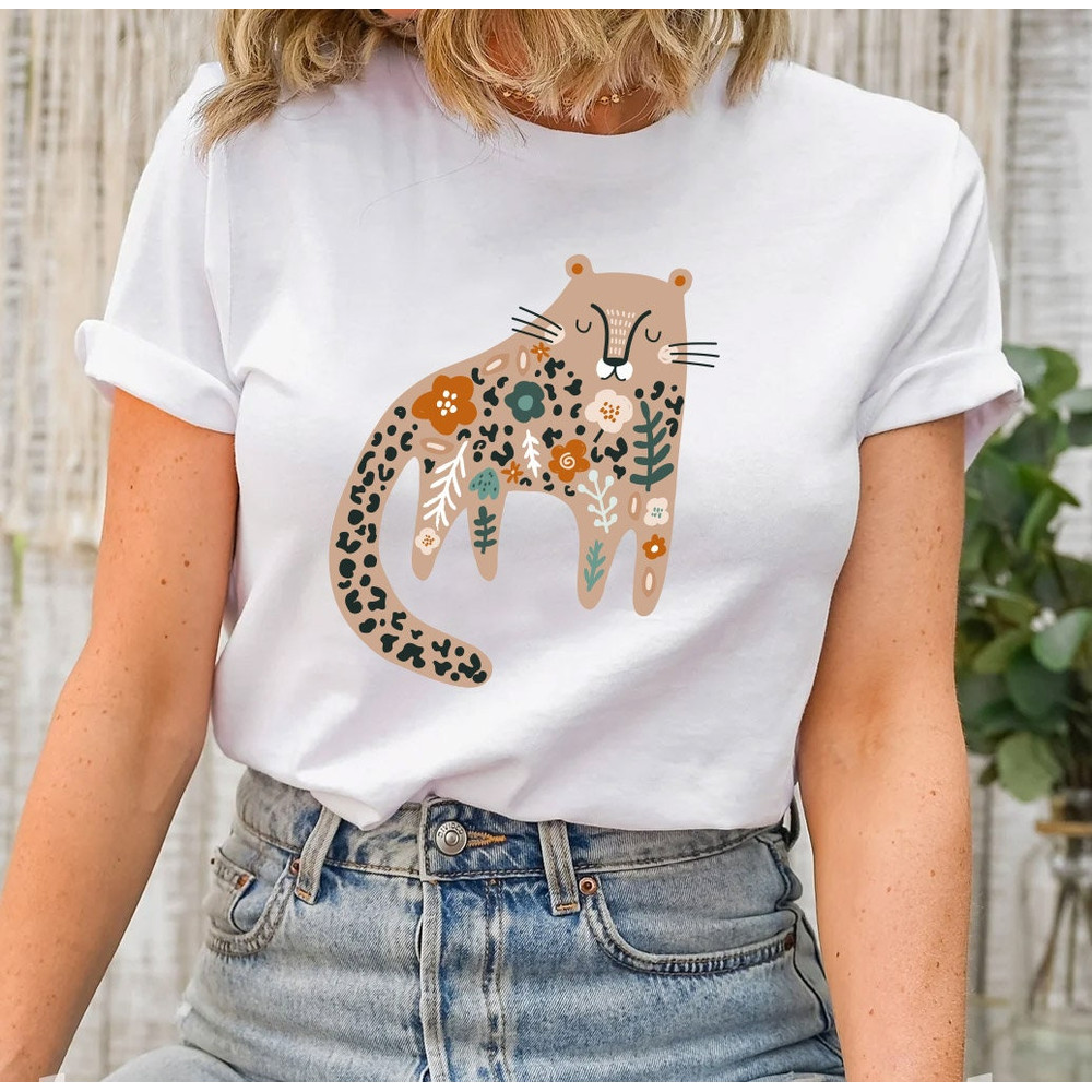 Trendy Boho Tiger Shirt Women Botanical Floral Tiger Graphic Tee Wild Animal Shirt Tiger Tshirt Safari Shirt Womens Tiger T Shirt Jungle Tee - 7.jpg