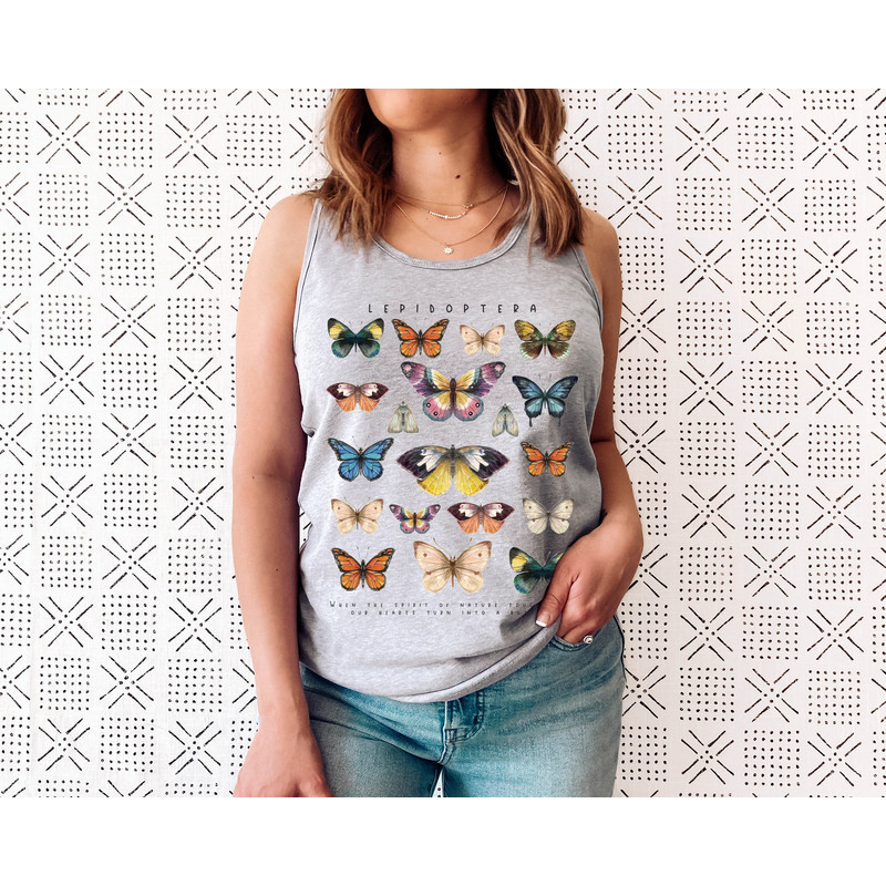 Vintage Butterfly Design, Festival Tank Top, Butterly Tank Top, Butterfly Chart Tank Top - 2.jpg
