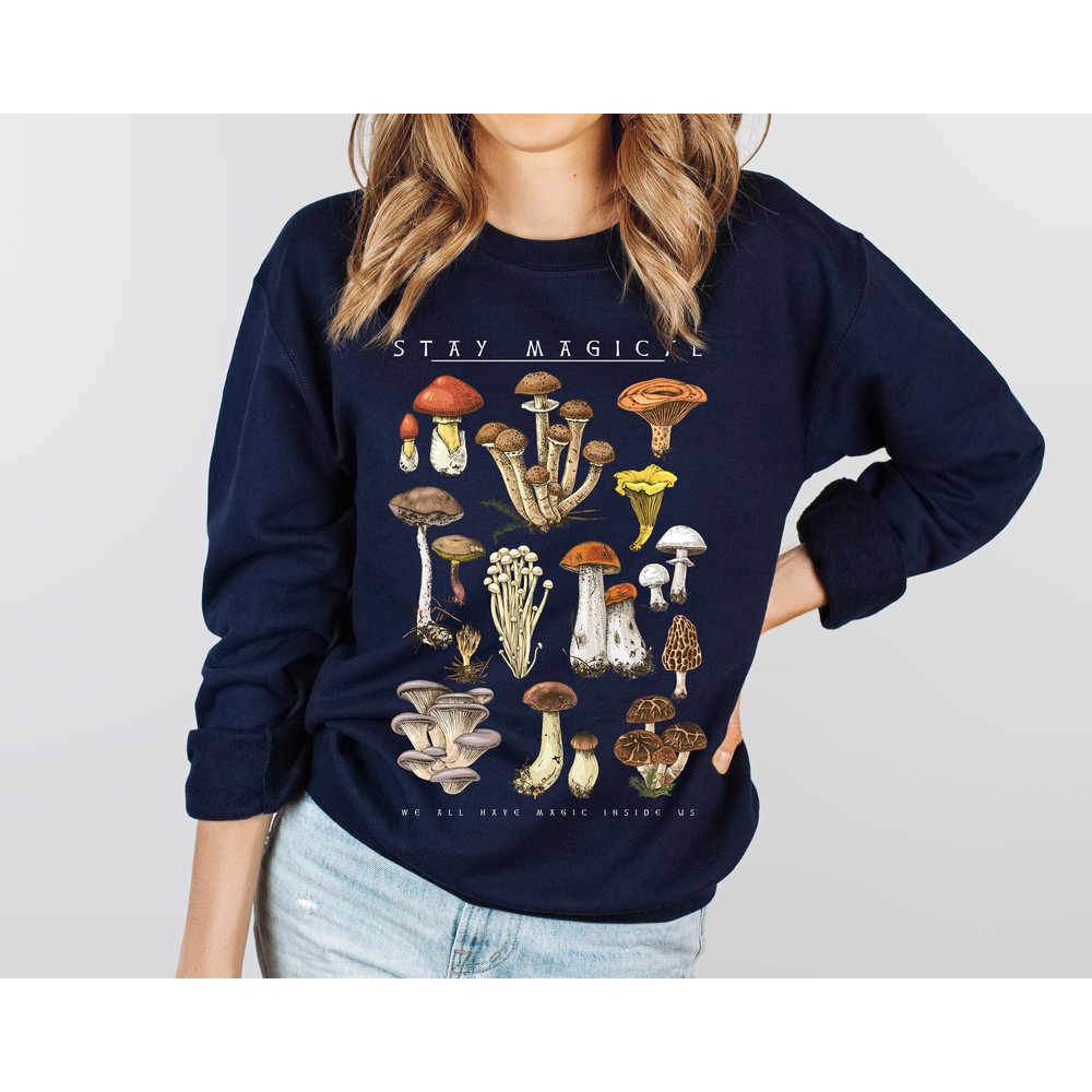 Vintage Illustration, Mushroom Decor Art Shirt, Botanical Sweatshirt, Plant Sweatshirt, Mushroom Hippie Shirt, Nature Lover - 1.jpg