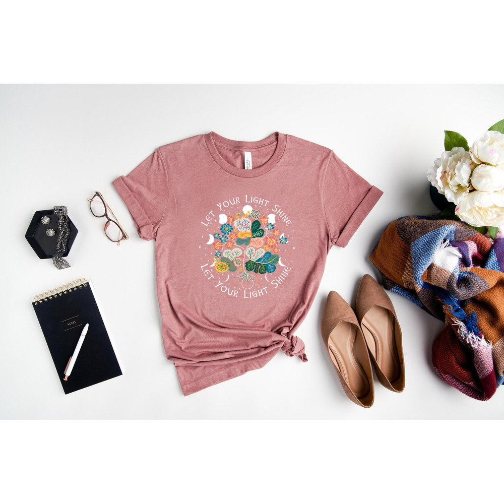 Wild Flowers Shirt, Boho Moon Shirt, Wildflower Tshirt, Floral Shirt, Floral Tshirt, Wildflowers, Womens Tees, Ladies Shirts, Gift for Her - 4.jpg