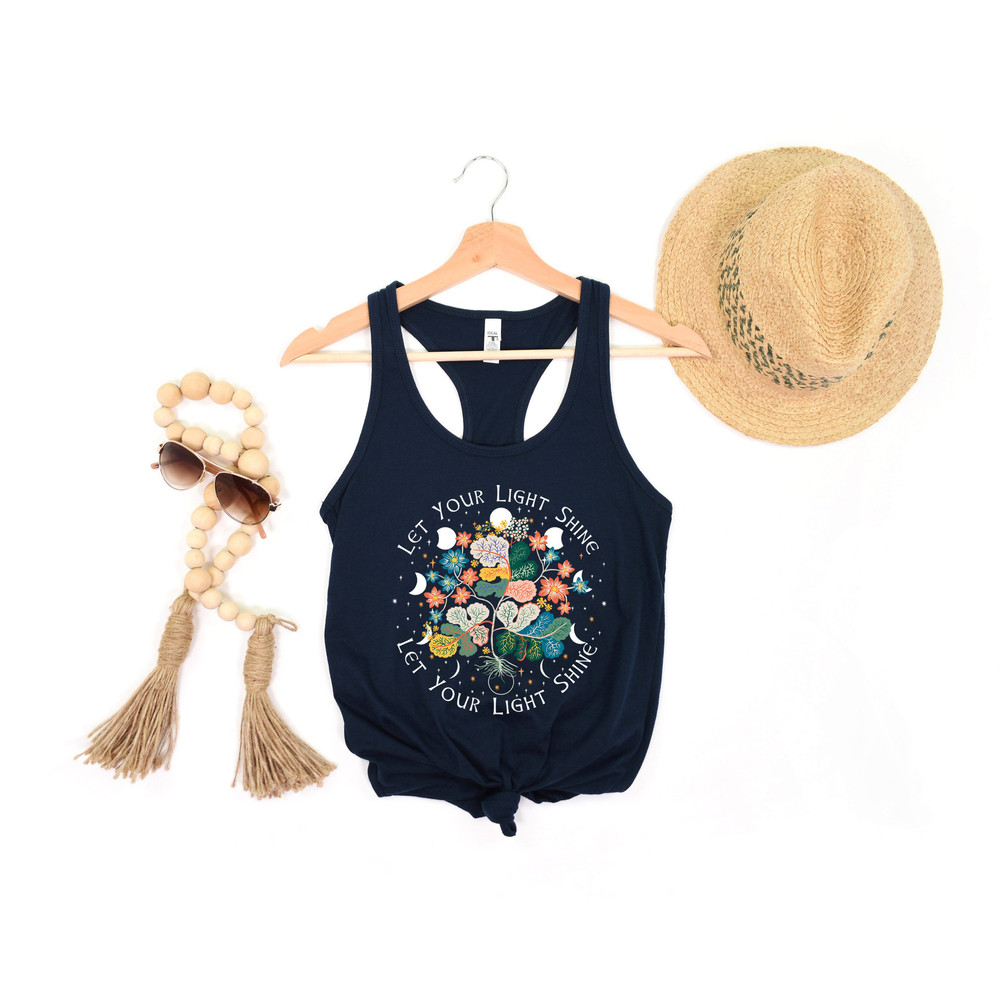 Wild Flowers Tank, Boho Moon Tank Top, Wildflower Tank , Floral Tank Tee, Wildflowers, Womens Tees, Ladies Shirts, Gift for Her - 7.jpg