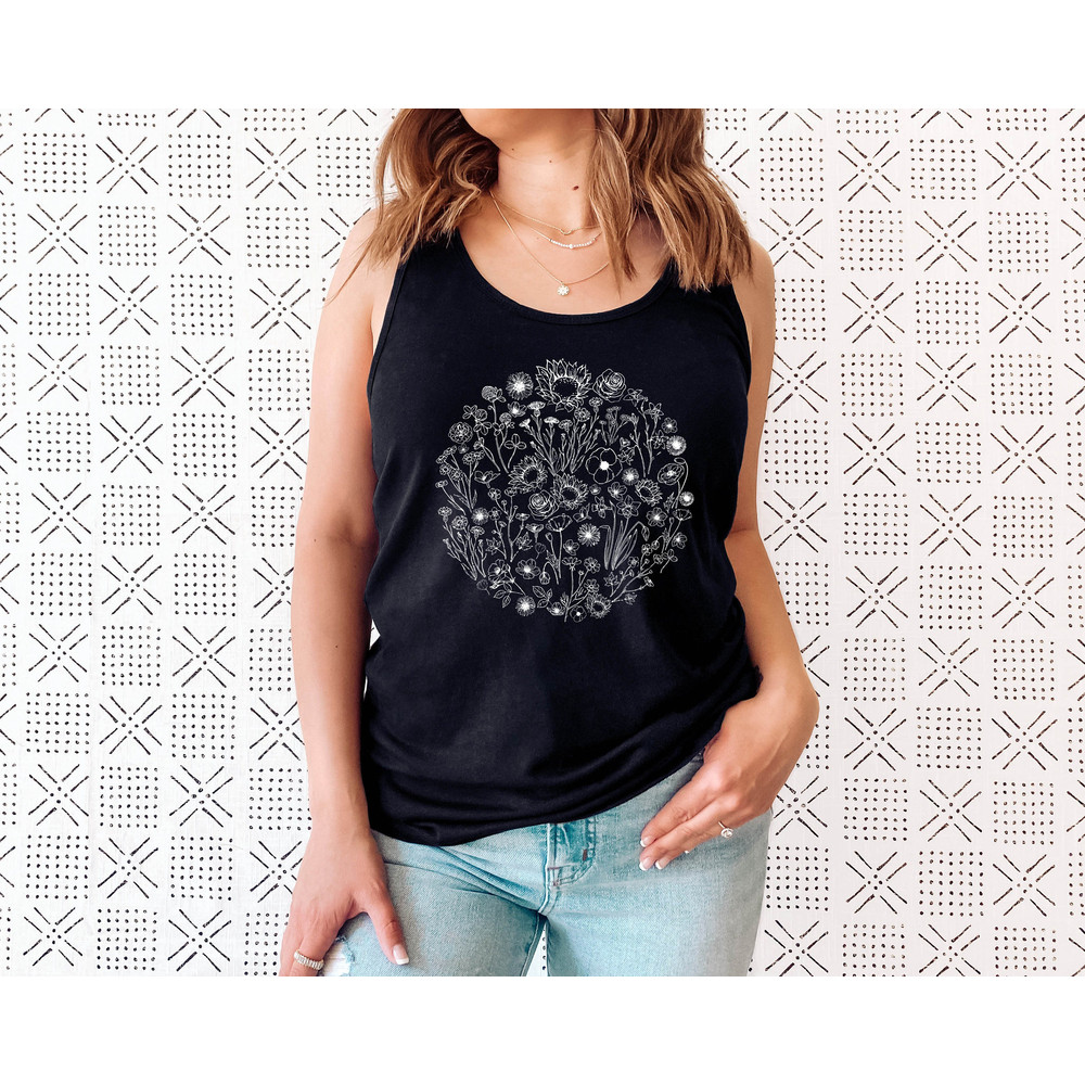 Wildflower Tank Top, Flower Tank Top, Floral Tank Top, Cute Spring Shirt, Boho Tank Top, Gift For Her, Birthday Gifts, Wild Flower Tee - 3.jpg