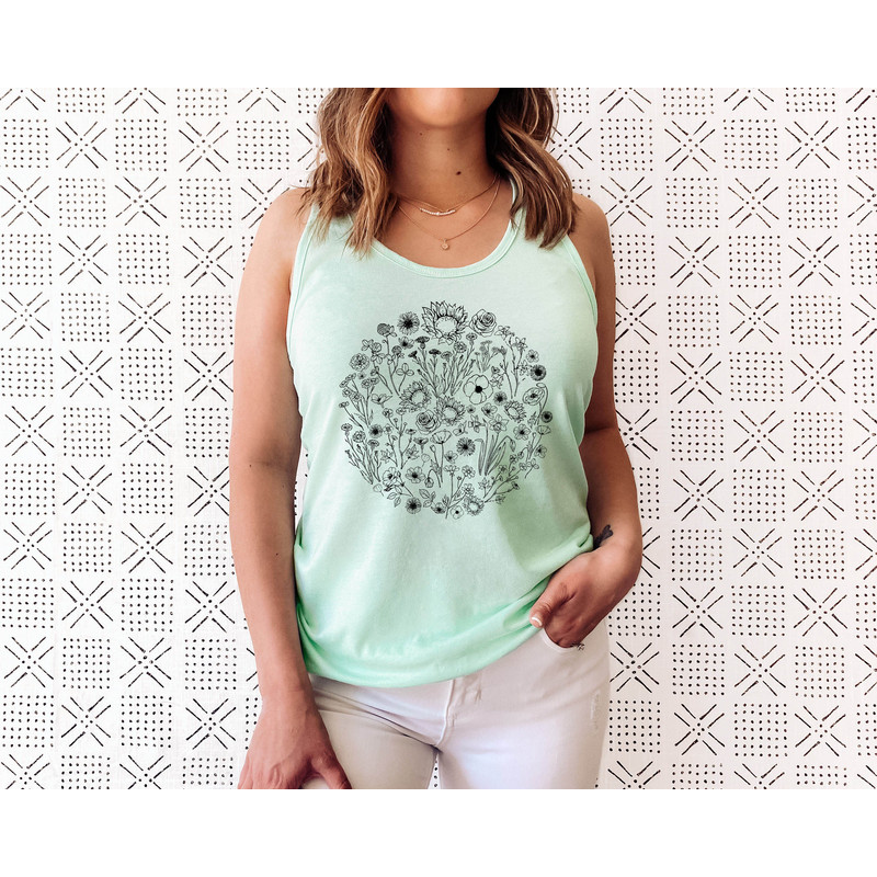 Wildflower Tank Top, Flower Tank Top, Floral Tank Top, Cute Spring Shirt, Boho Tank Top, Gift For Her, Birthday Gifts, Wild Flower Tee - 7.jpg