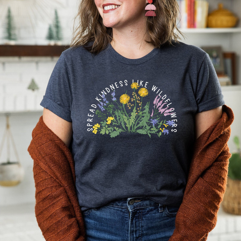 Wildflower Tshirt, Wild Flowers Shirt, Floral Tshirt, Flower Shirt, Gift for Women, Ladies Shirts, Best Friend Gift - 8.jpg