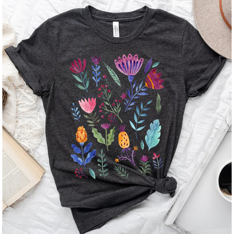 Wildflower Tshirt, Wild Flowers Shirt, Floral Tshirt, Flower Shirt, Gift for Women, Ladies Shirts, Best Friend Gift - 6.jpg