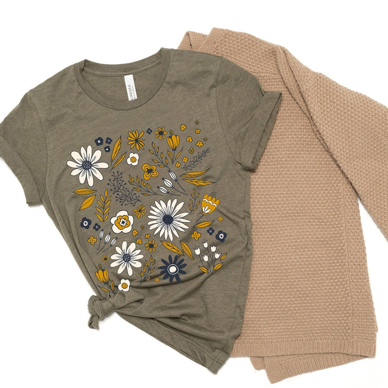 Wildflower Tshirt, Wild Flowers Shirt, Floral Tshirt, Flower Shirt, Gift for Women, Ladies Shirts, Best Friend Gift - 2.jpg