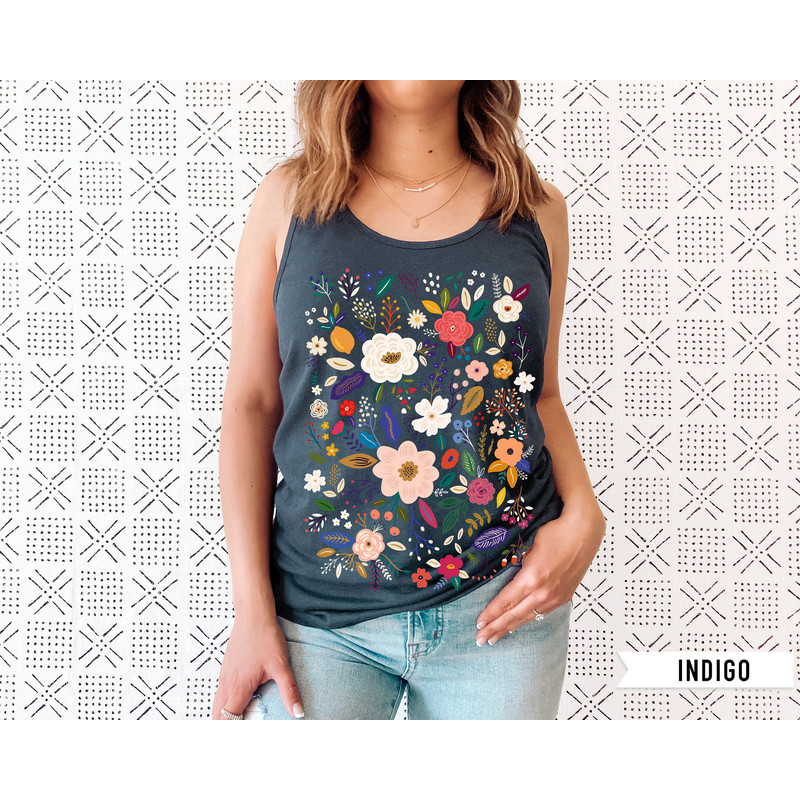 Wildflower Tshirt, Wild Flowers Shirt, Floral Tshirt, Flower Shirt, Gift for Women, Ladies Shirts, Best Friend Gift - 2.jpg