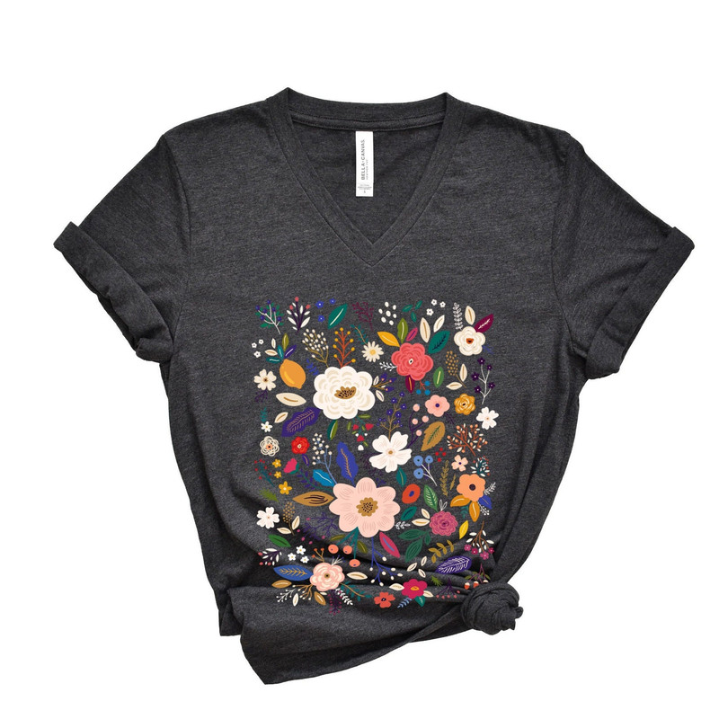 Wildflower Tshirt, Wild Flowers Shirt, Floral Tshirt, Flower Shirt, Gift for Women, Ladies Shirts, Best Friend Gift - 2.jpg