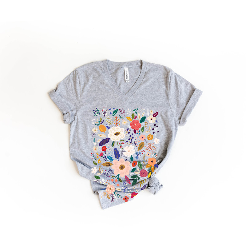 Wildflower Tshirt, Wild Flowers Shirt, Floral Tshirt, Flower Shirt, Gift for Women, Ladies Shirts, Best Friend Gift - 4.jpg