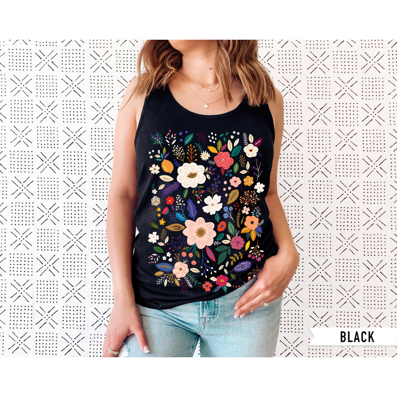 Wildflower Tshirt, Wild Flowers Shirt, Floral Tshirt, Flower Shirt, Gift for Women, Ladies Shirts, Best Friend Gift - 5.jpg