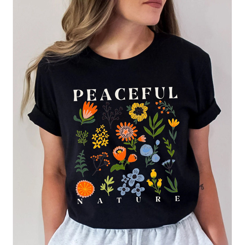 Wildflower Tshirt, Wild Flowers Shirt, Floral Tshirt, Flower Shirt, Gift for Women, Ladies Shirts, Best Friend Gift - 4.jpg