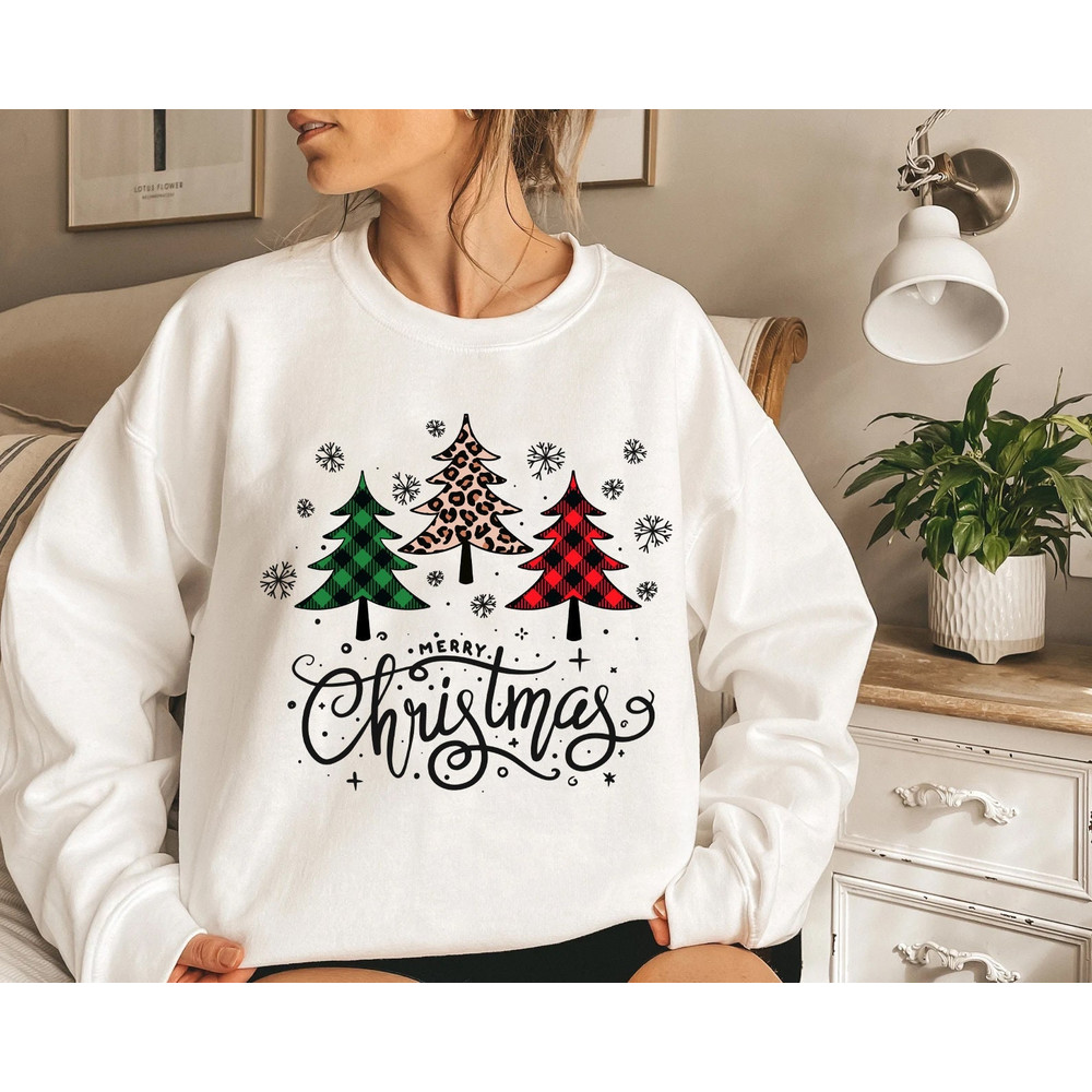 Womens Christmas Sweatshirt, Christmas Sweater, Christmas Crewneck, Christmas Tree Sweatshirt, Holiday Sweaters for Women, Winter Sweatshirt - 1.jpg