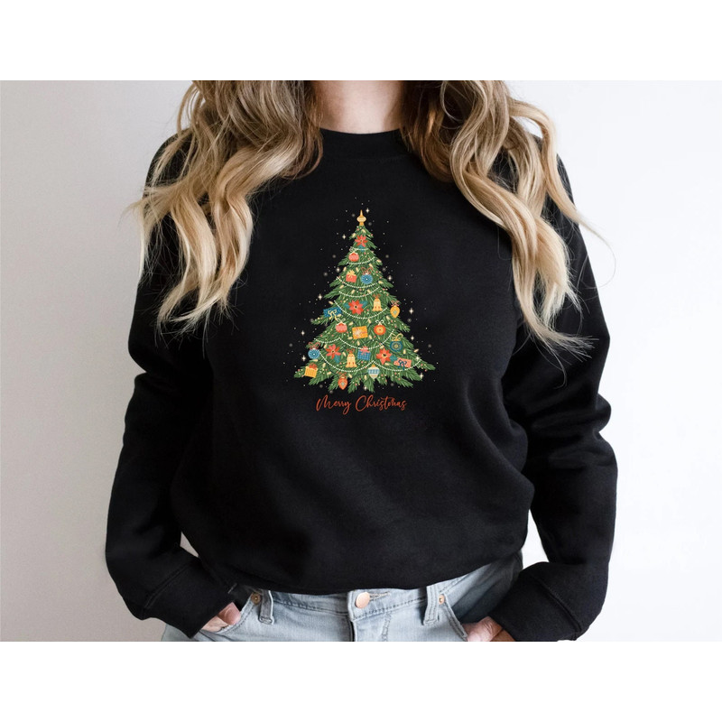Womens Christmas Sweatshirt, Christmas Sweater, Christmas Crewneck, Christmas Tree Sweatshirt, Holiday Sweaters for Women, Winter Sweatshirt - 2.jpg