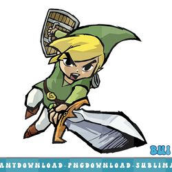 legend of zelda link action pose sketch logo png, sublimate, digital download